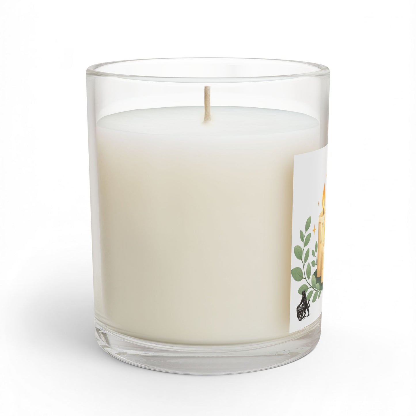 Soy Glass Candle — Cozy Lit Candles Illustration (11 oz)