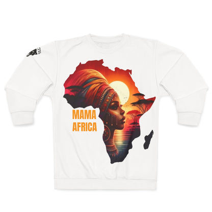 Mama Africa Sweatshirt — African Heritage Sunset Portrait Crewneck
