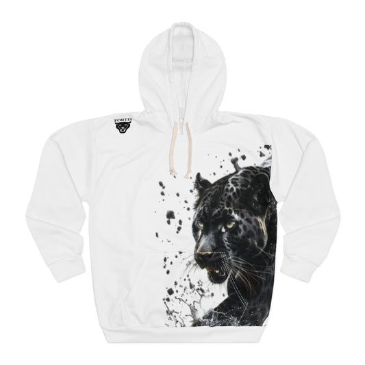 Black Panther Art Hoodie — Ink-Splash Panther Pullover