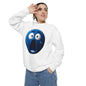 Blue Shock Emoji Sweatshirt — Funny Surprised Face Graphic Pullover