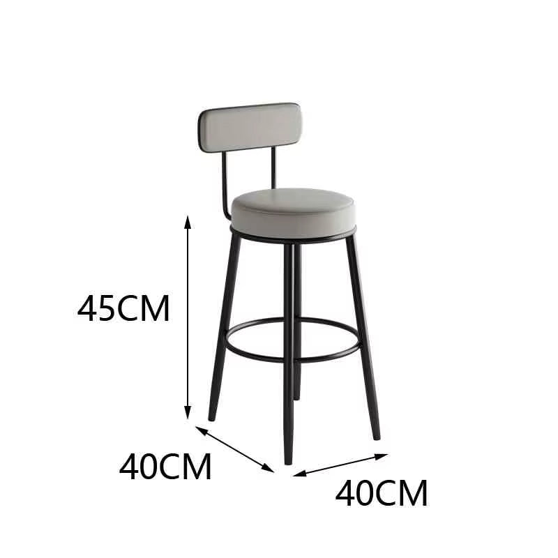Modern Metal Bar Stools Luxury Black Leather Dining Room Chairs High-Quality Barstools Home Decoration Furniture for Living Room
