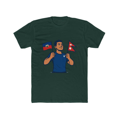 Unisex Cotton Crew Tee with Diverse Flags Design, Perfect for Pride, Cultural Events, Casual Outfits, Gifts, Travel Enthusiasts