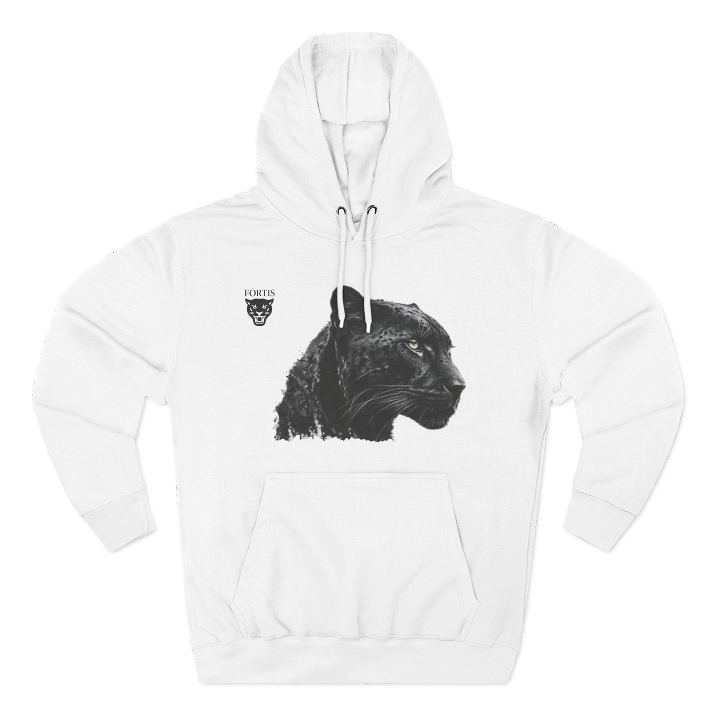 Black Panther Profile Hoodie — Minimalist Feline Graphic Pullover