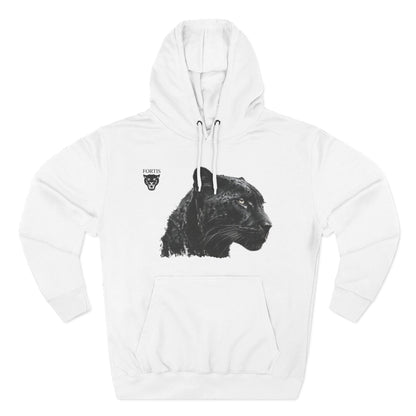 Black Panther Profile Hoodie — Minimalist Feline Graphic Pullover