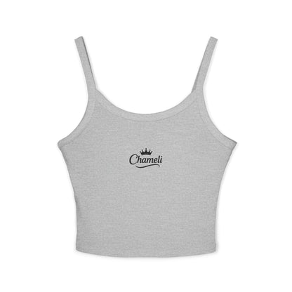 Chamel Crown Logo Spaghetti Strap Tank