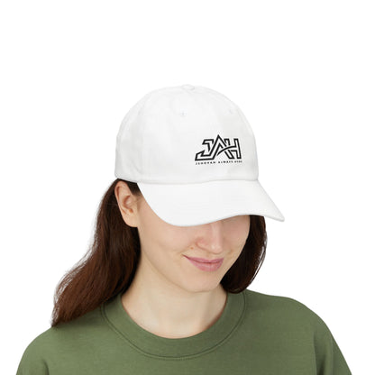 Dad Cap — Minimal 'JAH' Embroidered Logo Hat