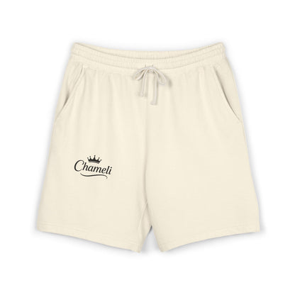 Sweat Shorts — 'Chameli' Crown Logo Lightweight Fleece Lounge Shorts