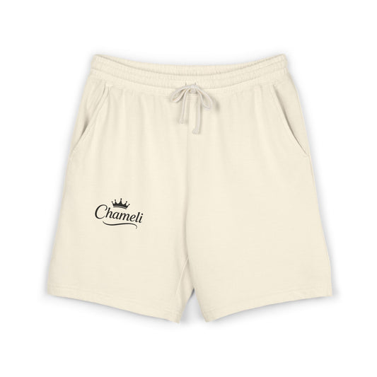 Sweat Shorts — 'Chameli' Crown Logo Lightweight Fleece Lounge Shorts