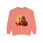Kissing Emoji with Roses Sweatshirt — Cute Valentine’s Bouquet Graphic Sweatshirt