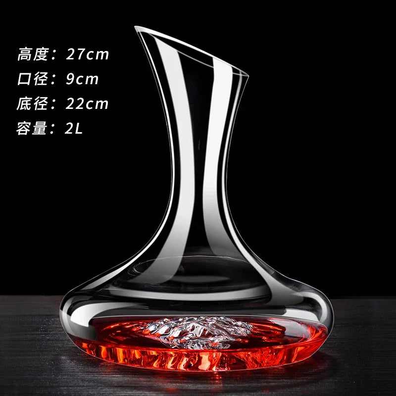 Wine Decanter Lead-Free Crystal Glass Wine Decanter Home Bars Champagne Pourer Snail Shaped Decanter Brandy Bottle Container
