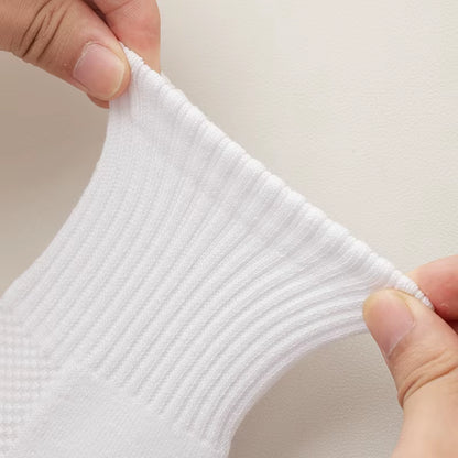 1Pairs Socks Men'S Cotton Deodorant Winter Towel Bottom with Velvet Mid-Tube White Stockings Thickened Sports Basketball Socks