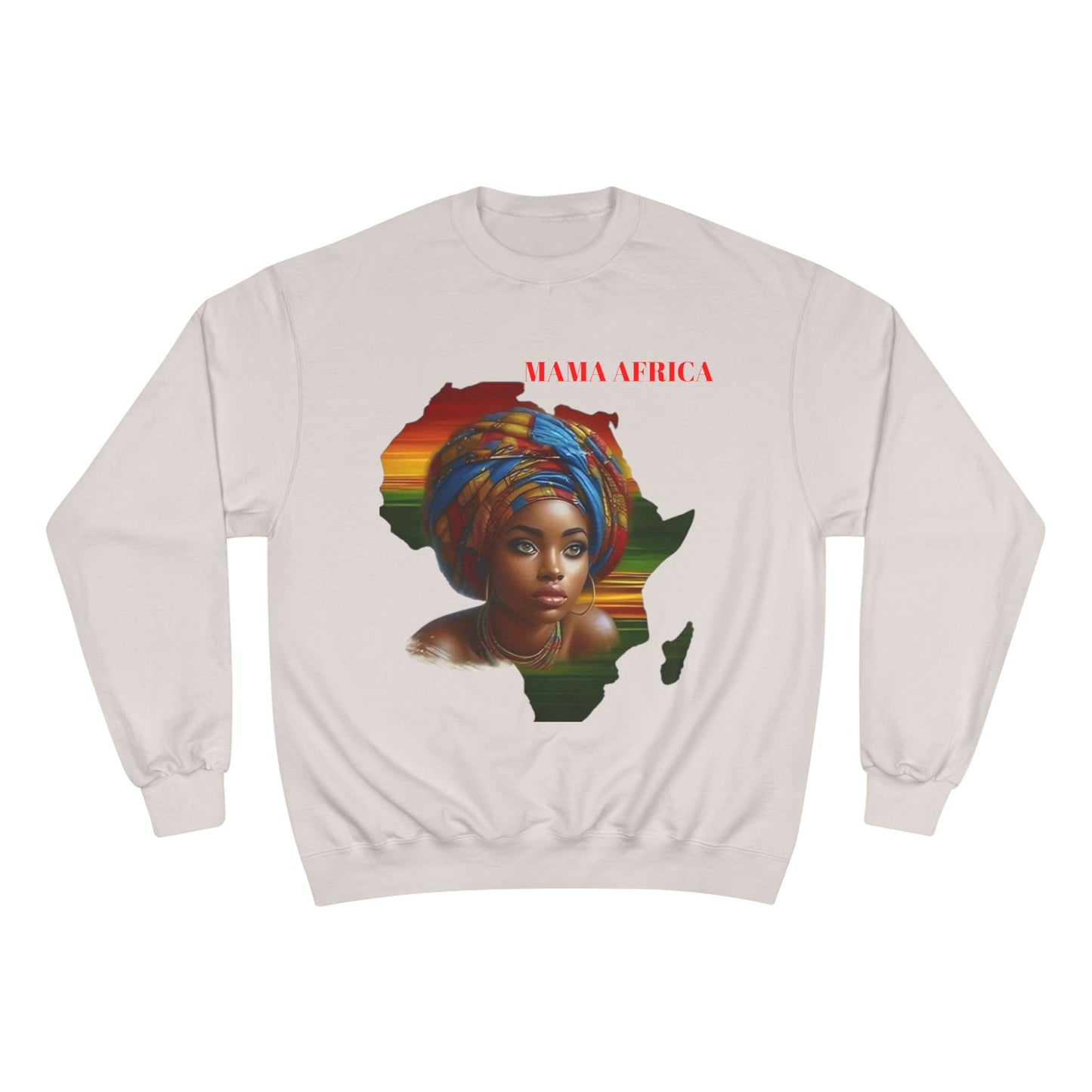 Mama Africa Sweatshirt — Afrocentric Map Portrait Crewneck
