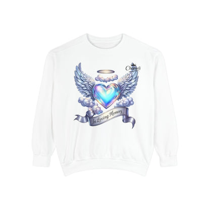 Memorial Angel Heart Sweatshirt — "In Loving Memory" Tribute Crewneck