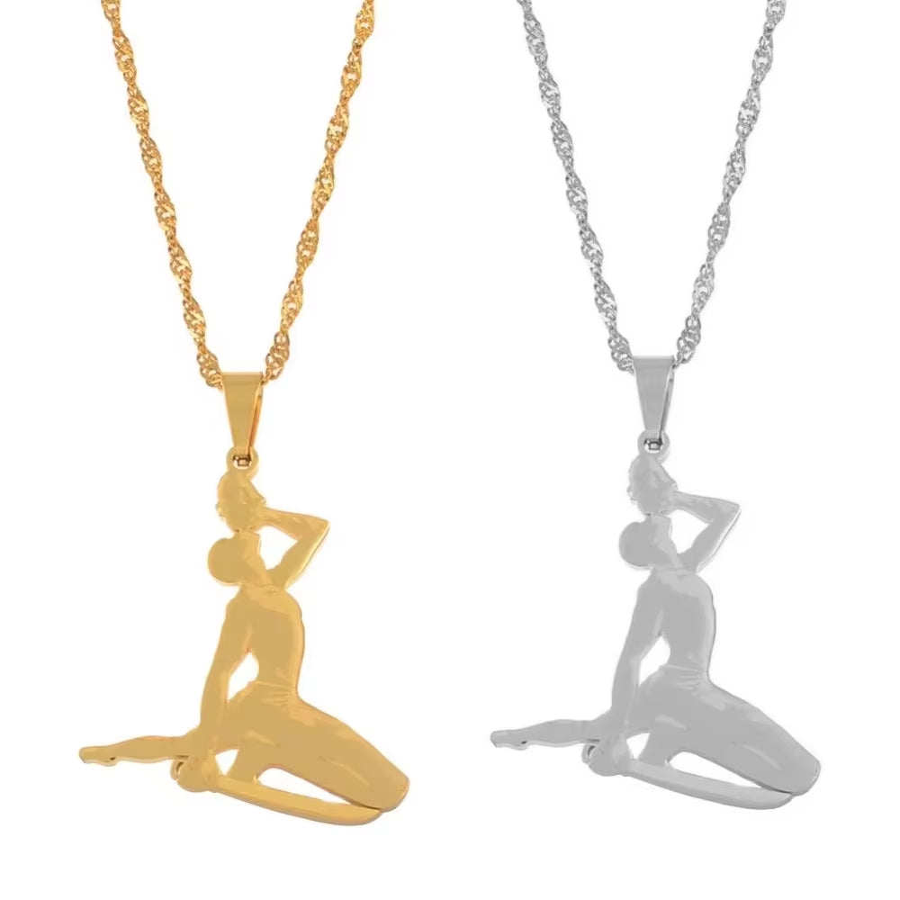 3CM Haiti Pendant Necklace Women Girls Neg Mawon Ayiti Items Gold Color Jewelry of Haiti Accessories Neg Maron @067221