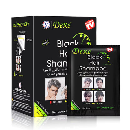 250ML Black Hair Shampoo for Men Women 5 Minutes Fast Become Black Hair Dye Herb Natural Hair Care Restore Colorant Shampoo
