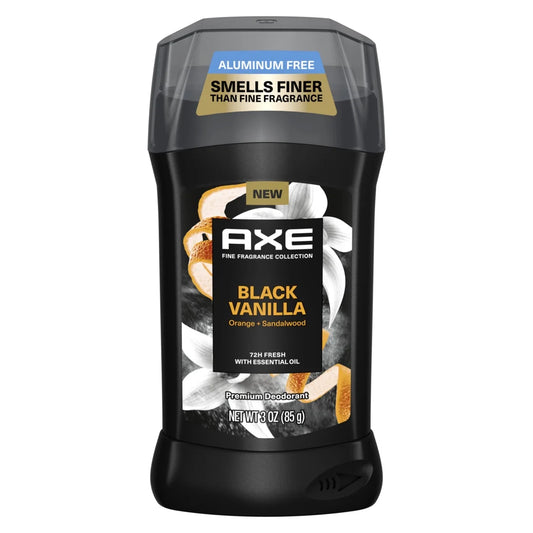 Fine Fragrance Collection Black Vanilla with Orange + Sandalwood Essential Oils Deodorant Stick, 3 Oz