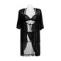 Three-point lace robe