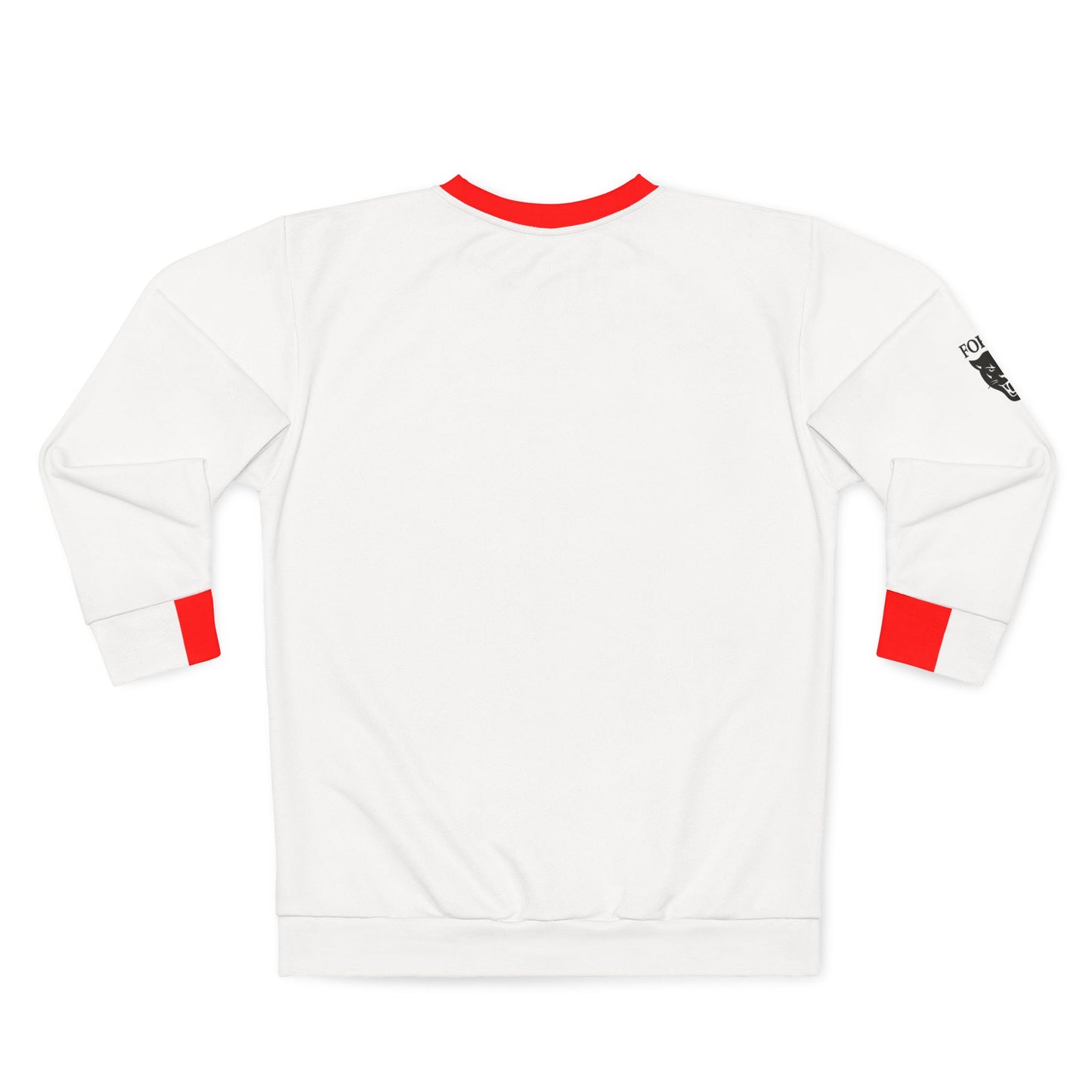 Fortis Vertical Stripe Sweatshirt — Red-Trim Crewneck