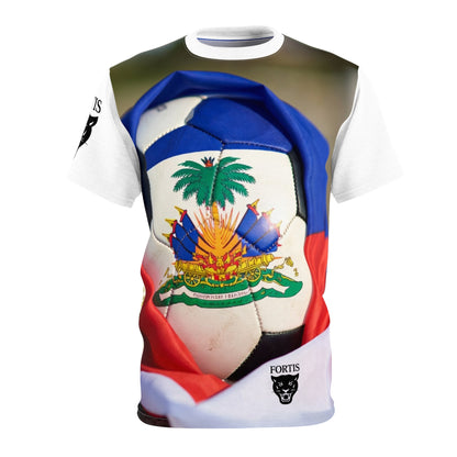 Haiti Flag Soccer Ball All-Over Print Tee