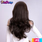 24" Synthetic Wave 3/4 Ladies Half Wig Hair Wavy Wigs with Comb on a Mesh Head Cap Clip in Hair Extension