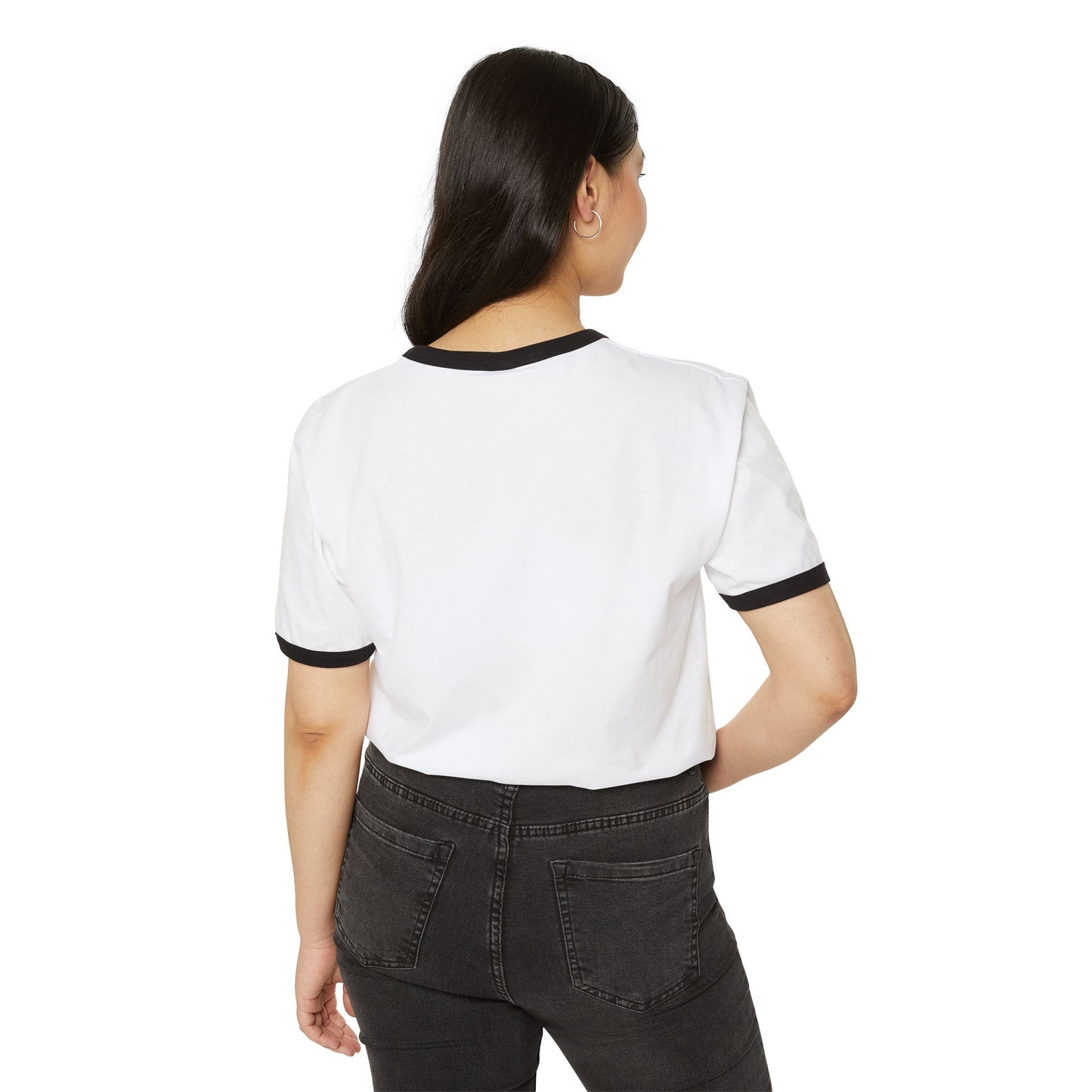 Unisex Cotton Ringer T-Shirt with Retro Design - Casual, Vintage Vibe, Perfect for Summer, Birthdays, Festivals, or Everyday Wear