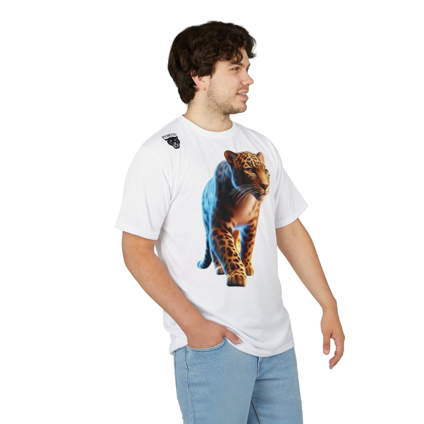 Vibrant Leopard Print Unisex Cut & Sew Tee