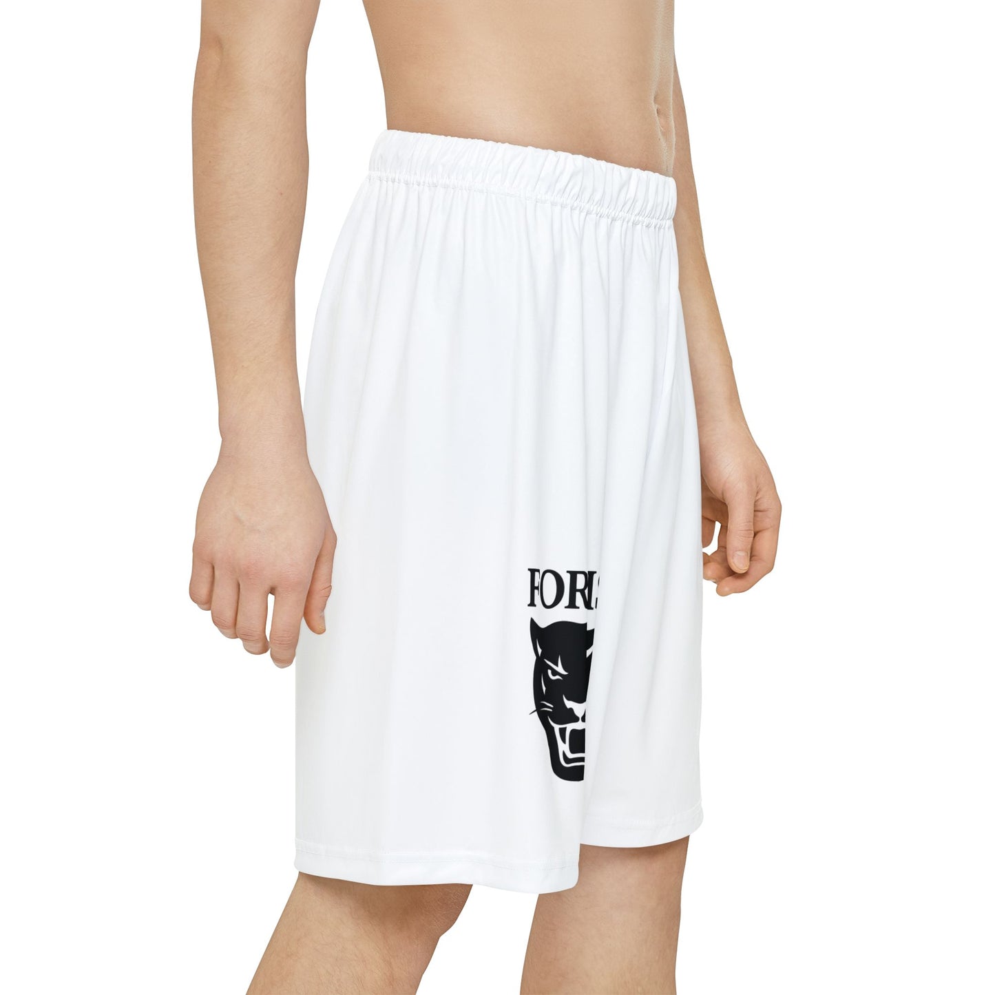 Fortis Panther Athletic Shorts — Men’s White Sports Shorts