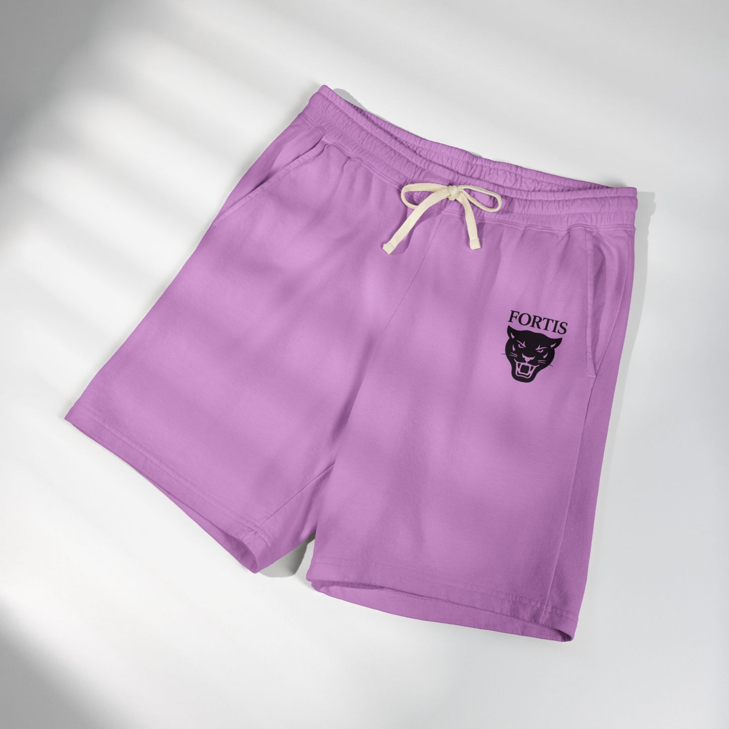 Fortis Panther Sweat Shorts — Lightweight Garment-Dyed Fleece
