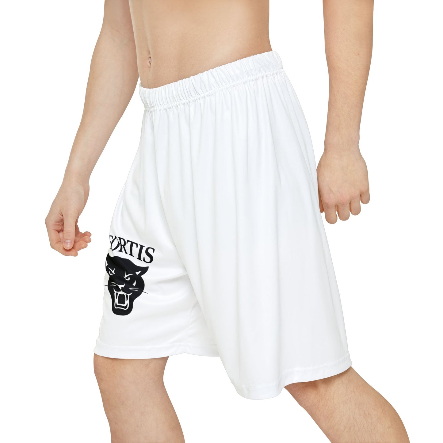 Fortis Panther Athletic Shorts — Men’s White Sports Shorts