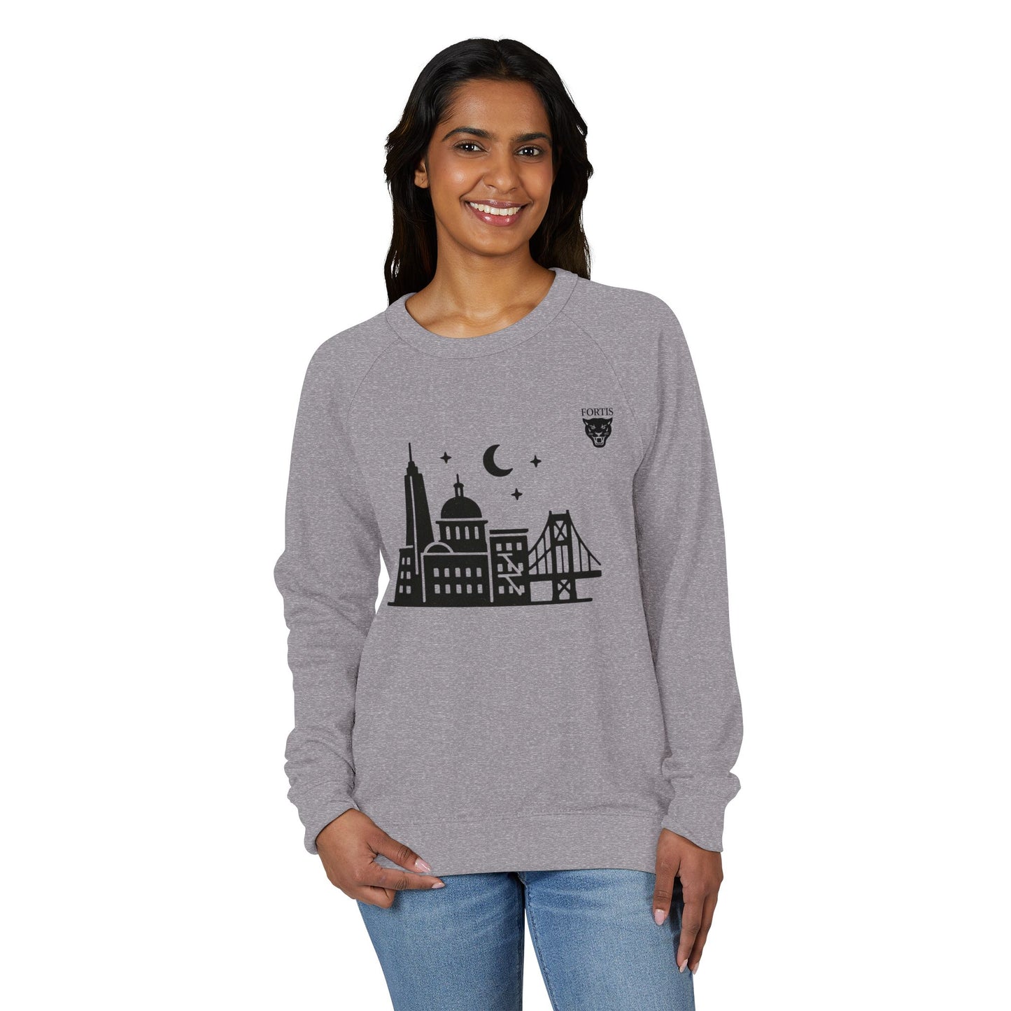 City Skyline Crewneck Sweatshirt — Nightscape San Francisco Graphic