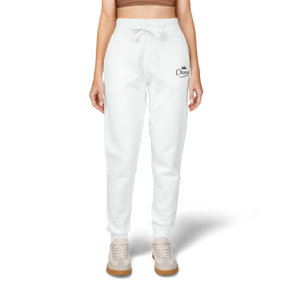 Embroidered 'Channel' Fleece Sweatpants — Cozy Casual Joggers