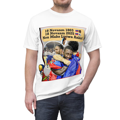 Haitian Independence Celebration T‑Shirt — '18 Novanm 1803 / 18 Novanm 2025' Design