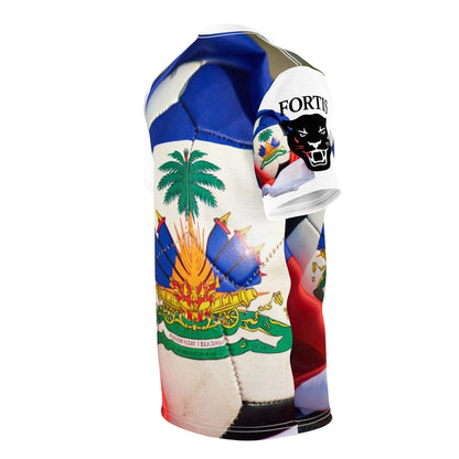 Haiti Flag Soccer Ball All-Over Print Tee