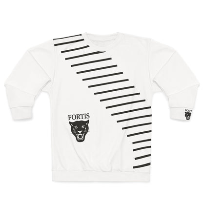 Fortis Panther Sweatshirt — Bold Striped Crewneck