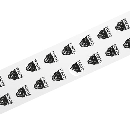 Fortis Panther Round Sticker Rolls – School Logo Label Stickers (Bulk Roll)