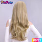 24" Synthetic Wave 3/4 Ladies Half Wig Hair Wavy Wigs with Comb on a Mesh Head Cap Clip in Hair Extension