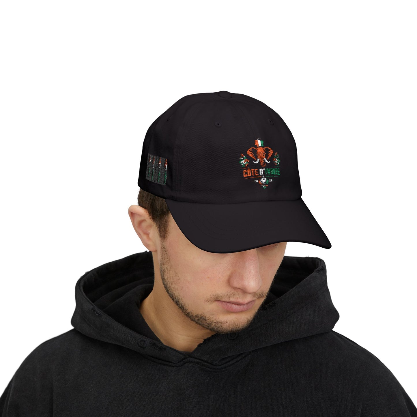 Dad Cap — Côte d’Ivoire Flag Elephant Embroidered Baseball Hat