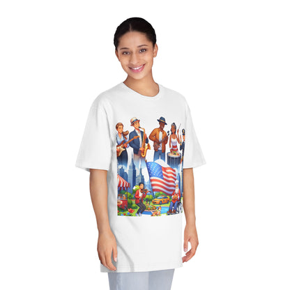 Patriotic Unisex Classic Crewneck T-Shirt, American Pride Tee, Memorial Day Shirt, Fourth of July Apparel, USA Flag Design, [...]