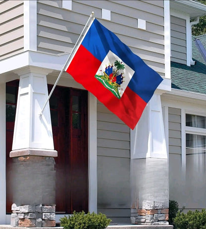 SKY FLAG Free Shipping Haiti Flag 90X150Cm Hanging Polyester Blue Red 2 Sides Printed National Flag Haiti Sports Banner