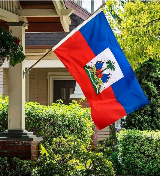 SKY FLAG Free Shipping Haiti Flag 90X150Cm Hanging Polyester Blue Red 2 Sides Printed National Flag Haiti Sports Banner