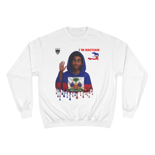 Haitian Pride Sweatshirt — "I'm Haitian" Flag Drip Crewneck