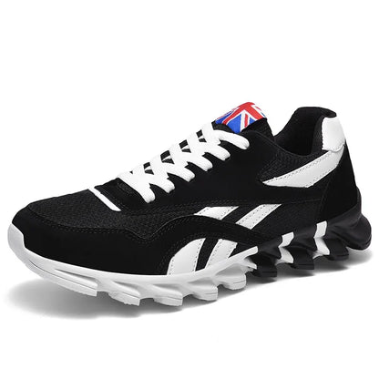 Men'S and Women'S Fashion Blade Breathable Knitted Casual Shoes Sports Running Shoes anti Slip Tennis Shoes 2024 New Edition