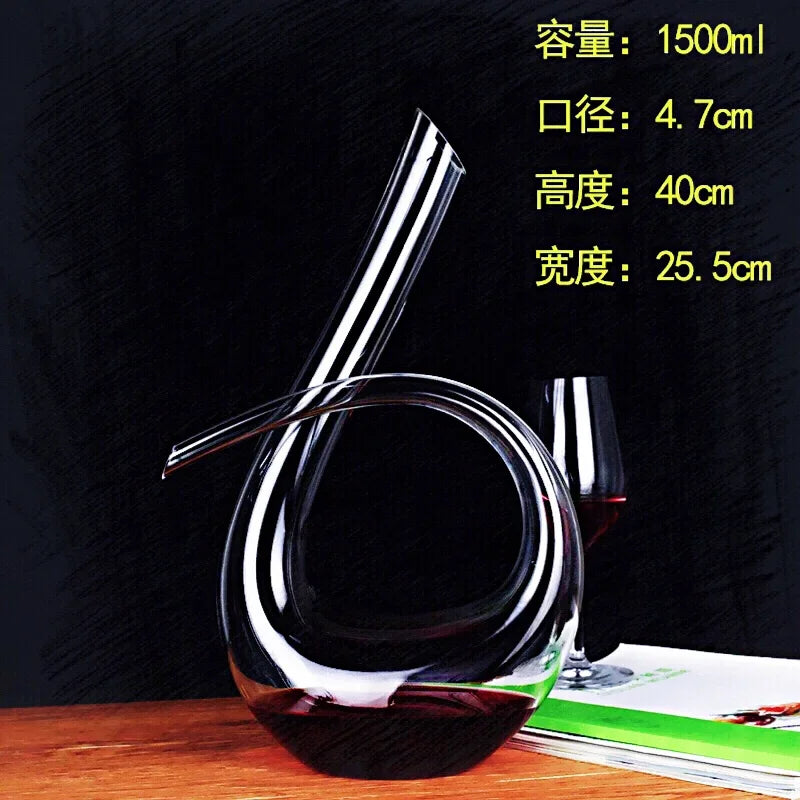 Wine Decanter Lead-Free Crystal Glass Wine Decanter Home Bars Champagne Pourer Snail Shaped Decanter Brandy Bottle Container