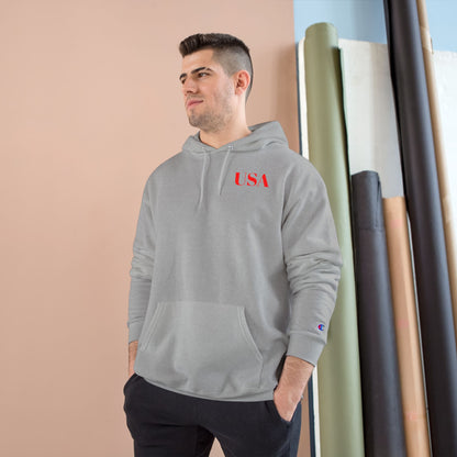 USA Hoodie — Minimal Patriotic Champion Hoodie