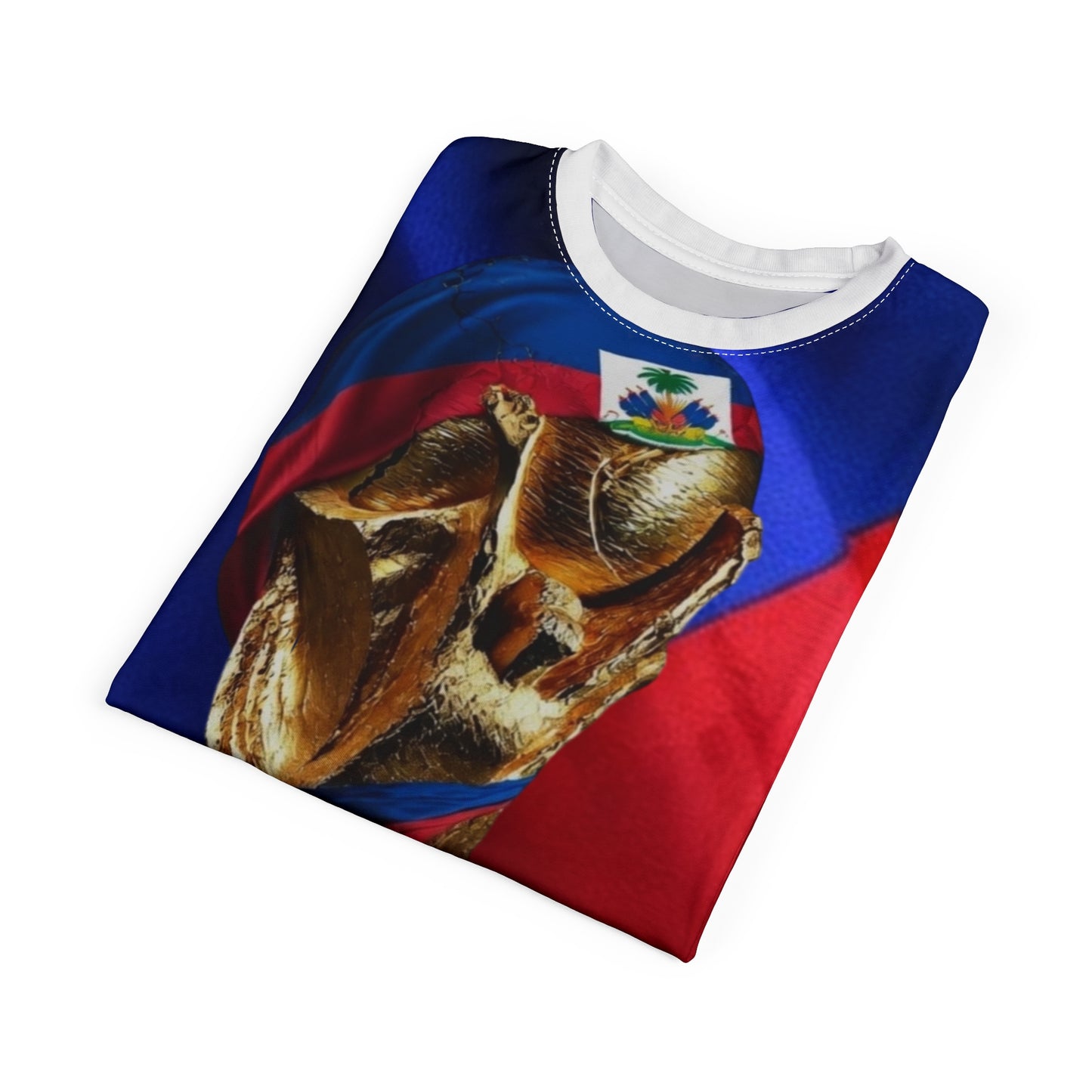 Haiti World Cup Trophy Soccer Tee — Haitian Flag Football Shirt