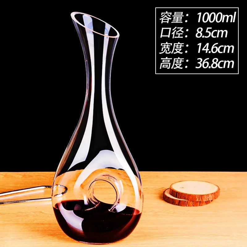 Wine Decanter Lead-Free Crystal Glass Wine Decanter Home Bars Champagne Pourer Snail Shaped Decanter Brandy Bottle Container