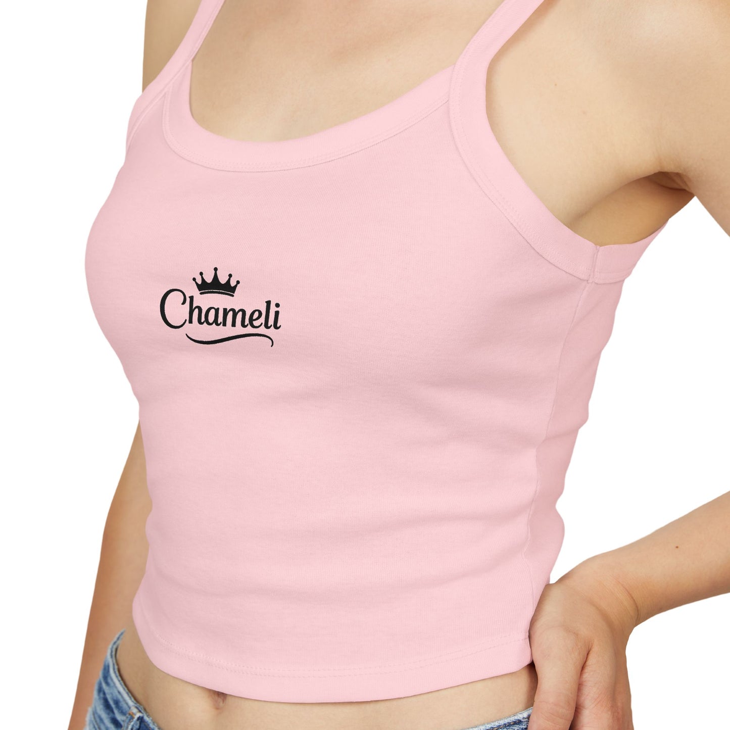 Chamel Crown Logo Spaghetti Strap Tank