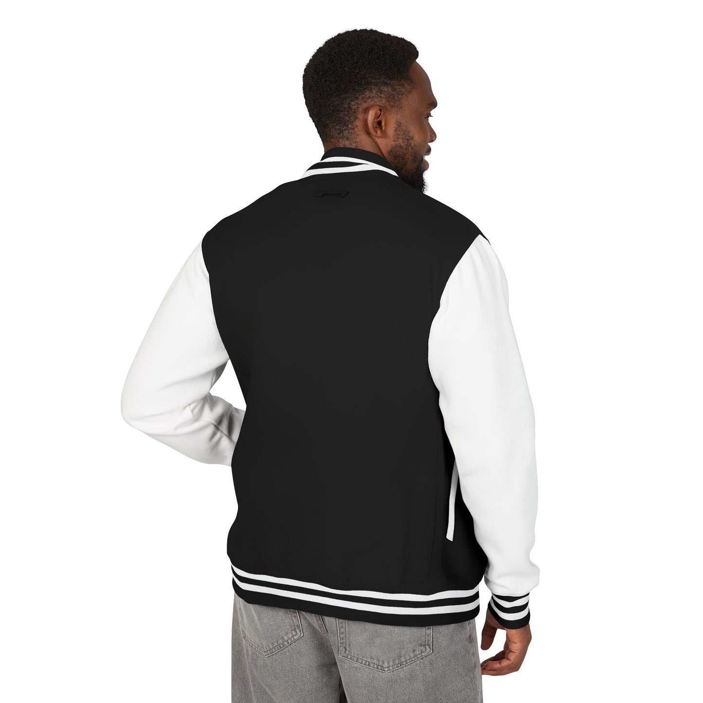 Varsity Jacket - 'Flocka' Logo Black & White Letterman