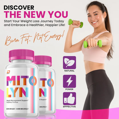 Keto Capsules - Mito Lyn Advanced Formula,  Keto Pills All-Natural Maximum Strength 800MG, 3 Pack, 180 Capsules