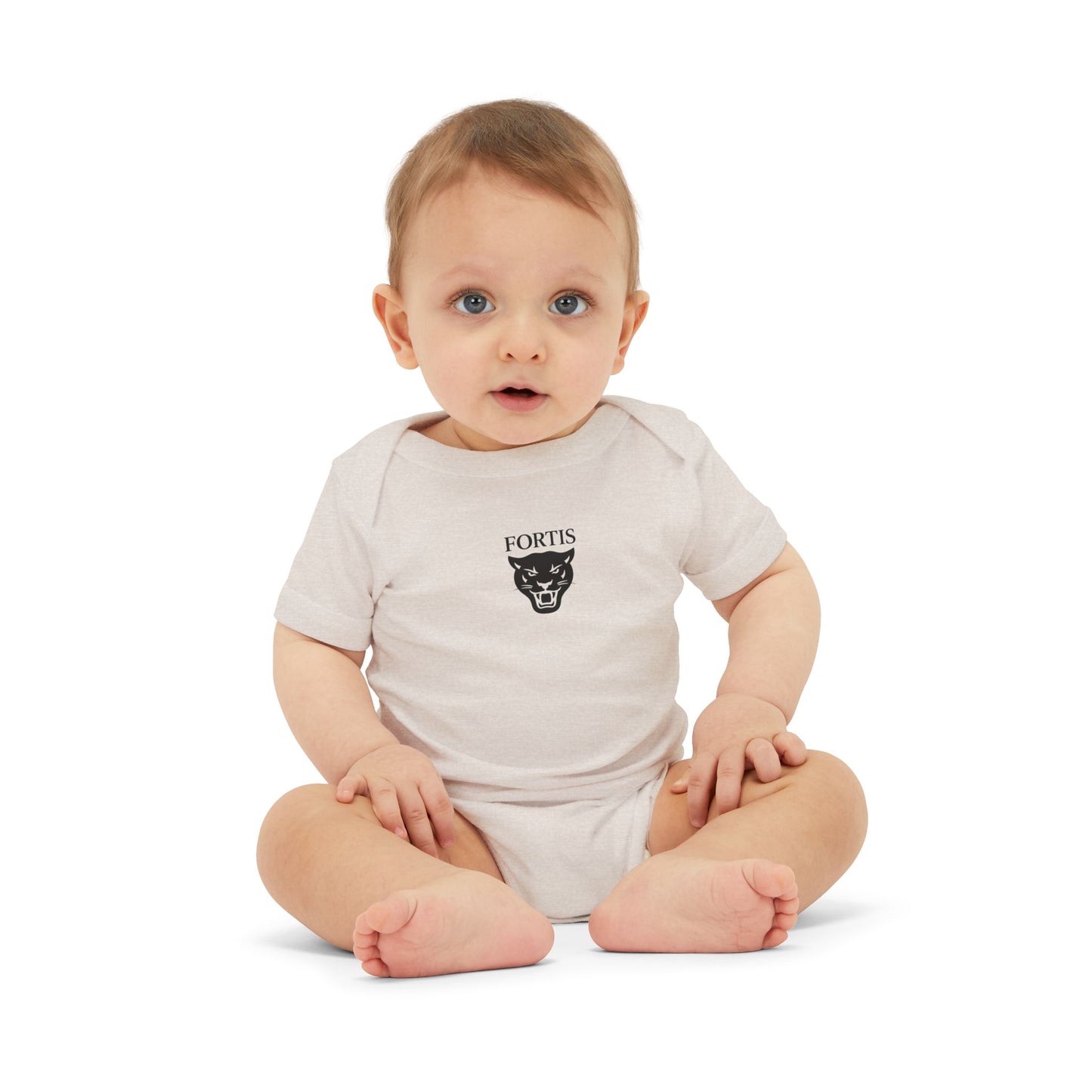 Fortis Panther Infant One-Piece Bodysuit – Cute Minimal Baby Onesie
